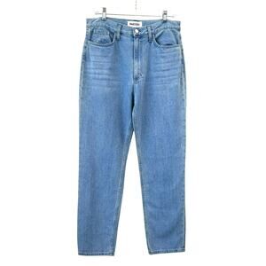 Partow Mika Vintage Wash Indigo Blue Denim High Rise Tapered Leg Jeans Size 10